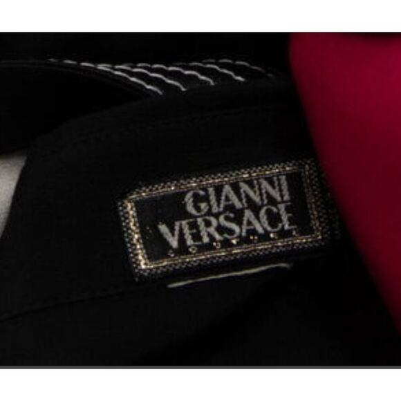 Gianni Versace black silk button down blouse - size 44 - Picture 4 of 4